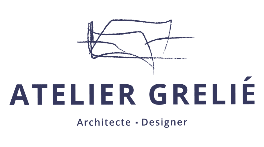 Logo Atelier Grelié. Partenaire Woodshop charpente à Guérande pour ossature bois, charpente traditionnelle, isolation biosourcée, aménagements extérieurs et menuiserie.